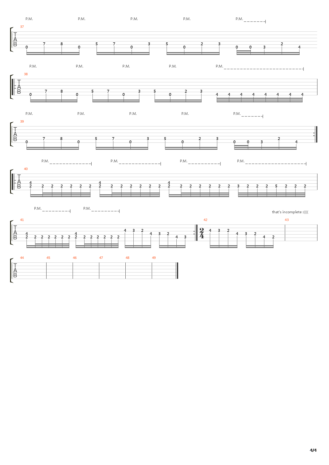 Course For Gods吉他谱