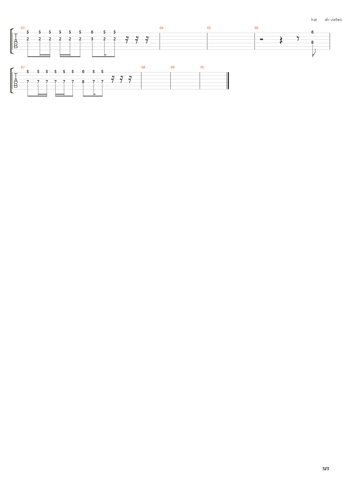Komm Schon吉他谱