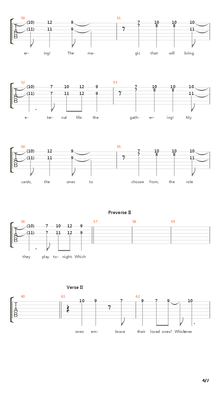 The Gathering吉他谱