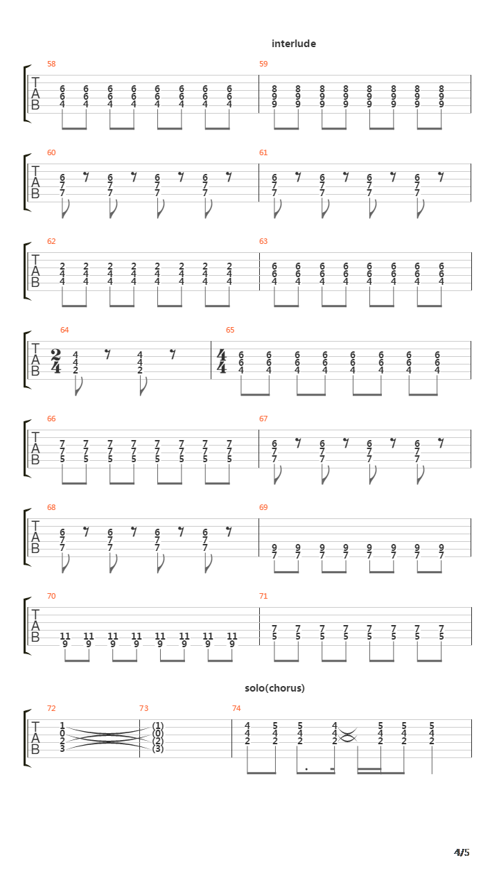 Deeper吉他谱