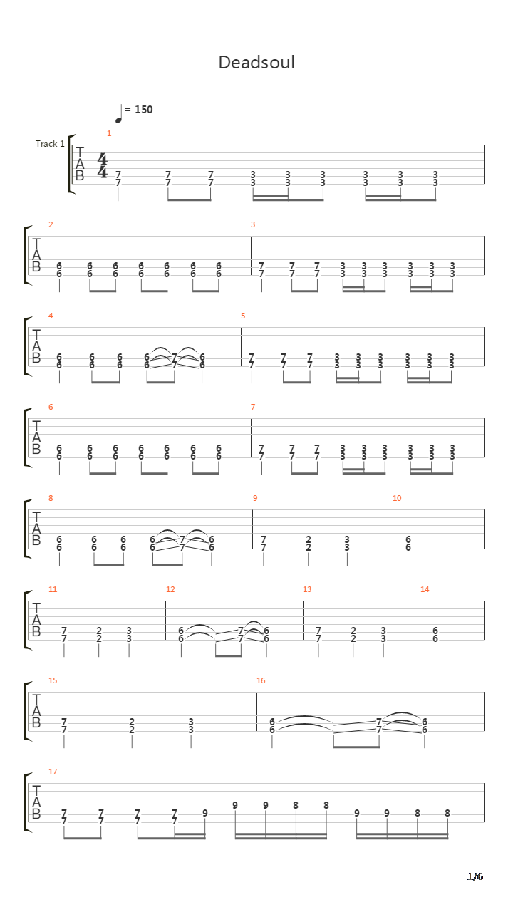 Deadsoul吉他谱