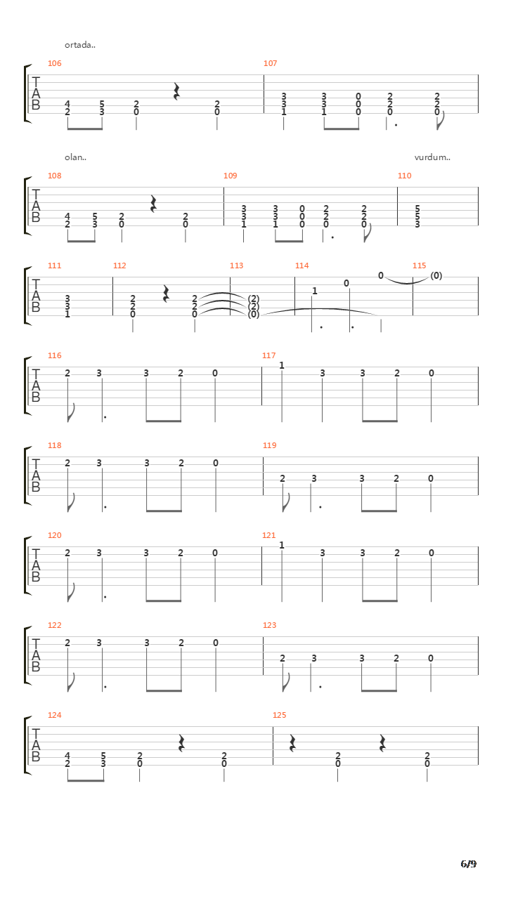 Kahpe吉他谱