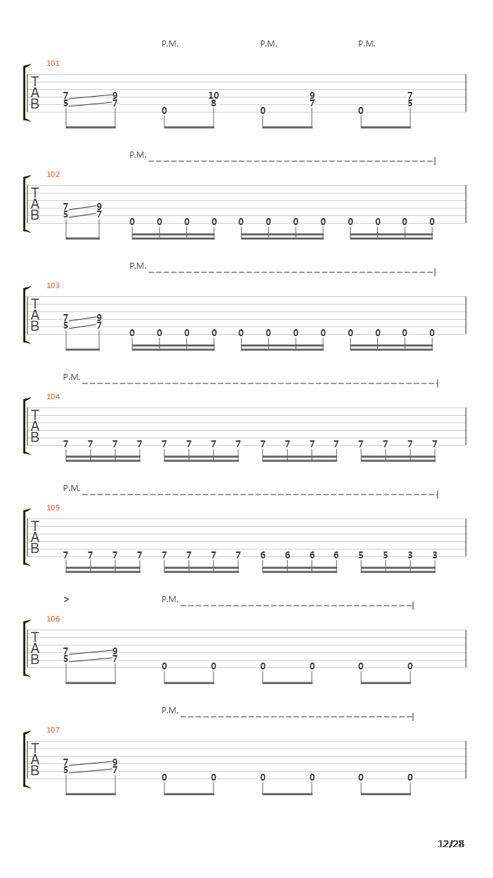 Paracidal Epitaph吉他谱