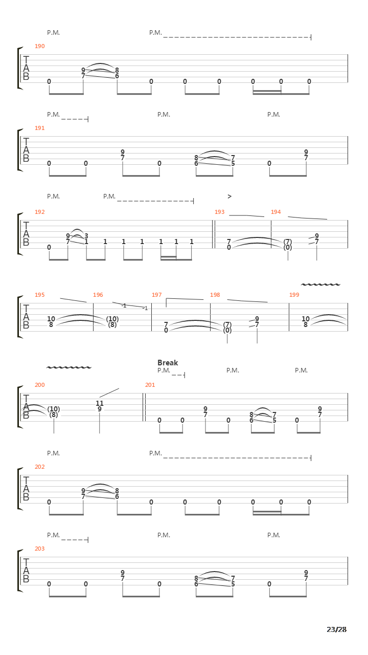 Paracidal Epitaph吉他谱