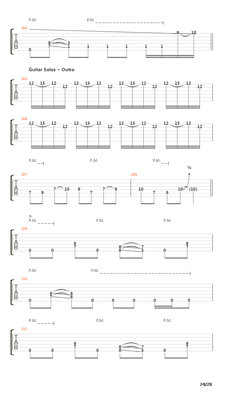 Paracidal Epitaph吉他谱