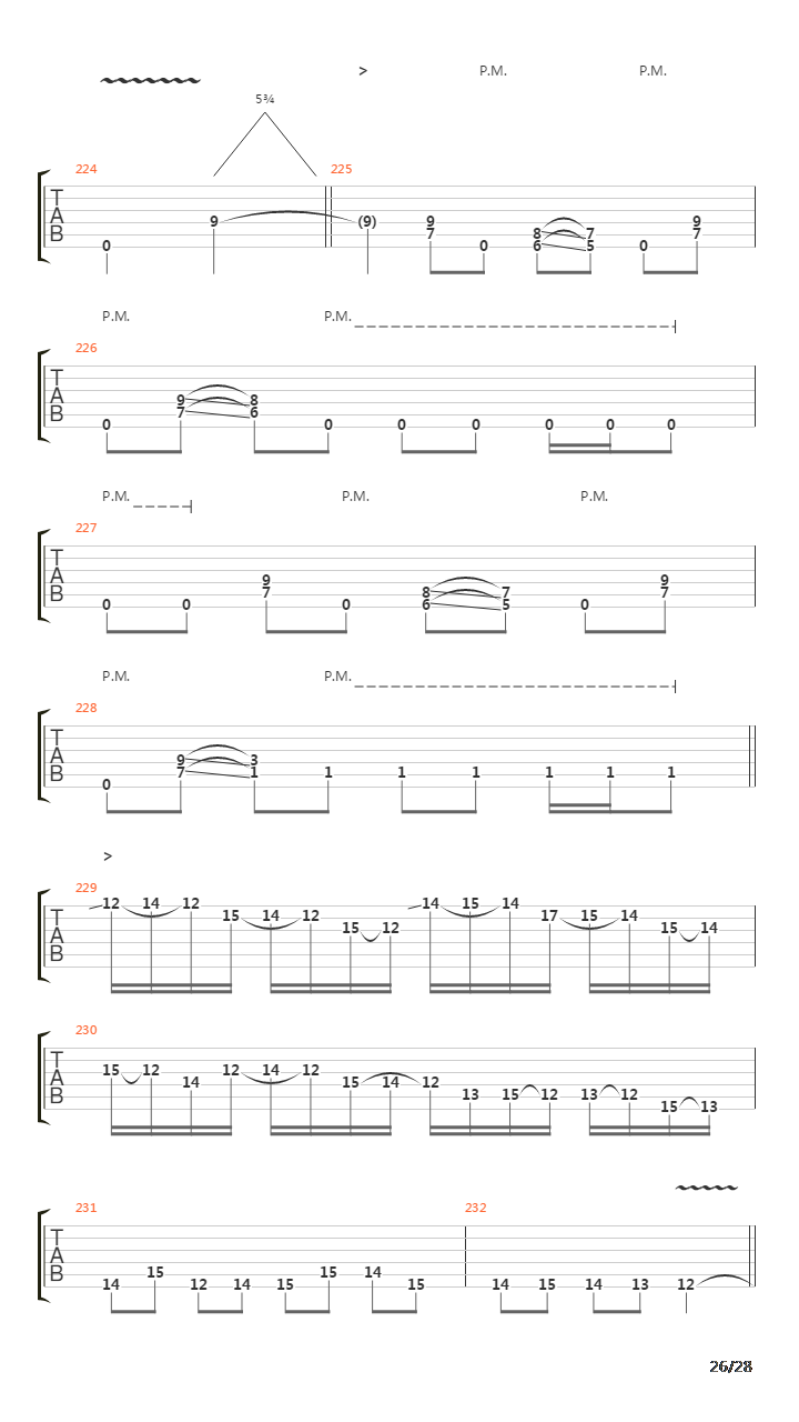 Paracidal Epitaph吉他谱