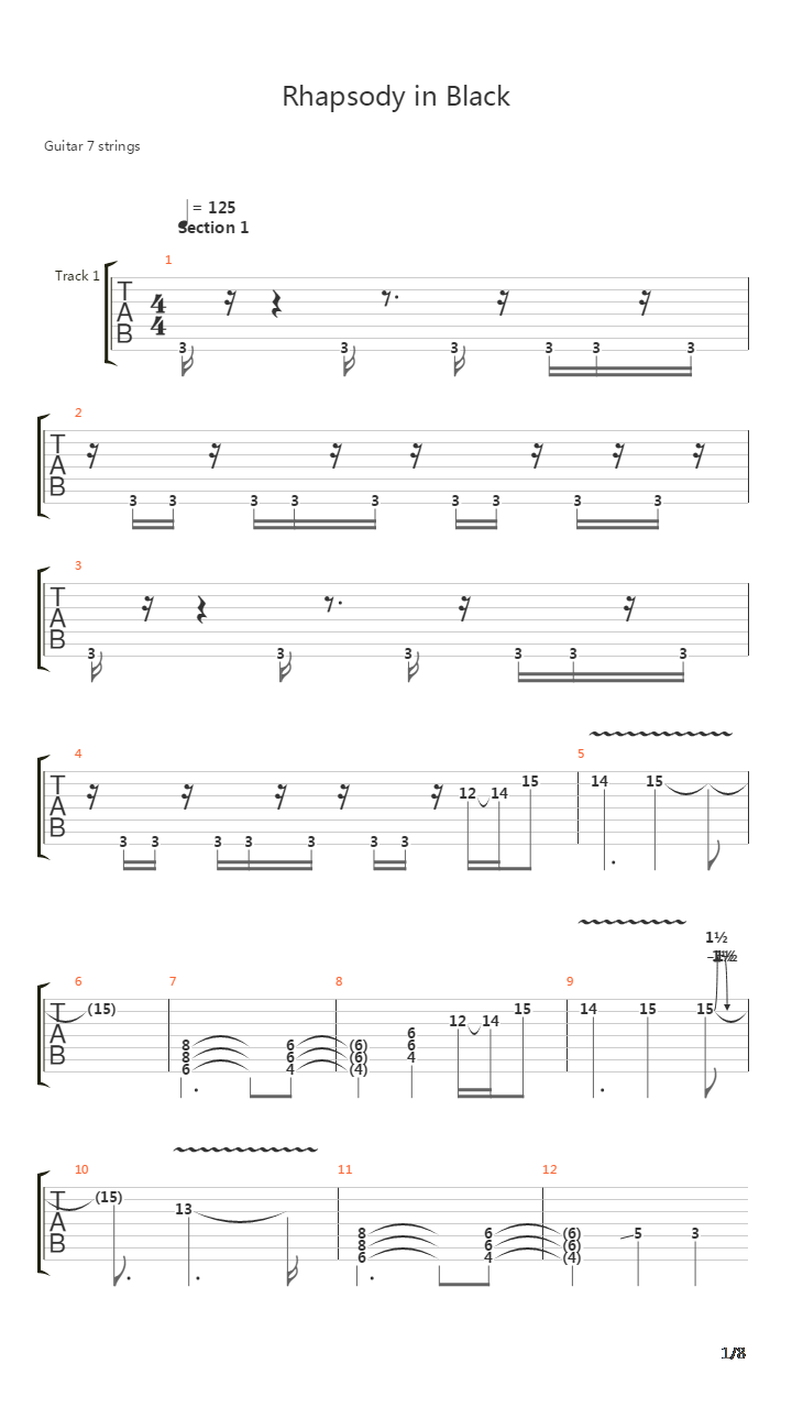 Rhapsody In Black吉他谱