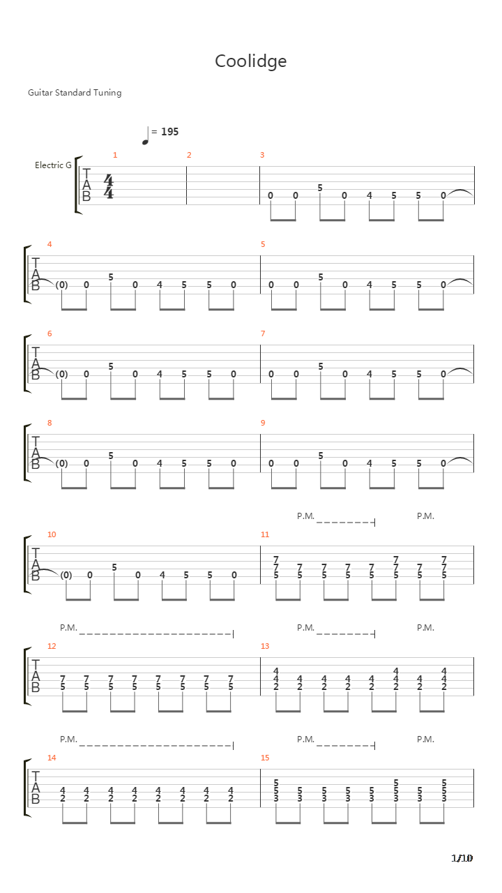 Coolidge吉他谱
