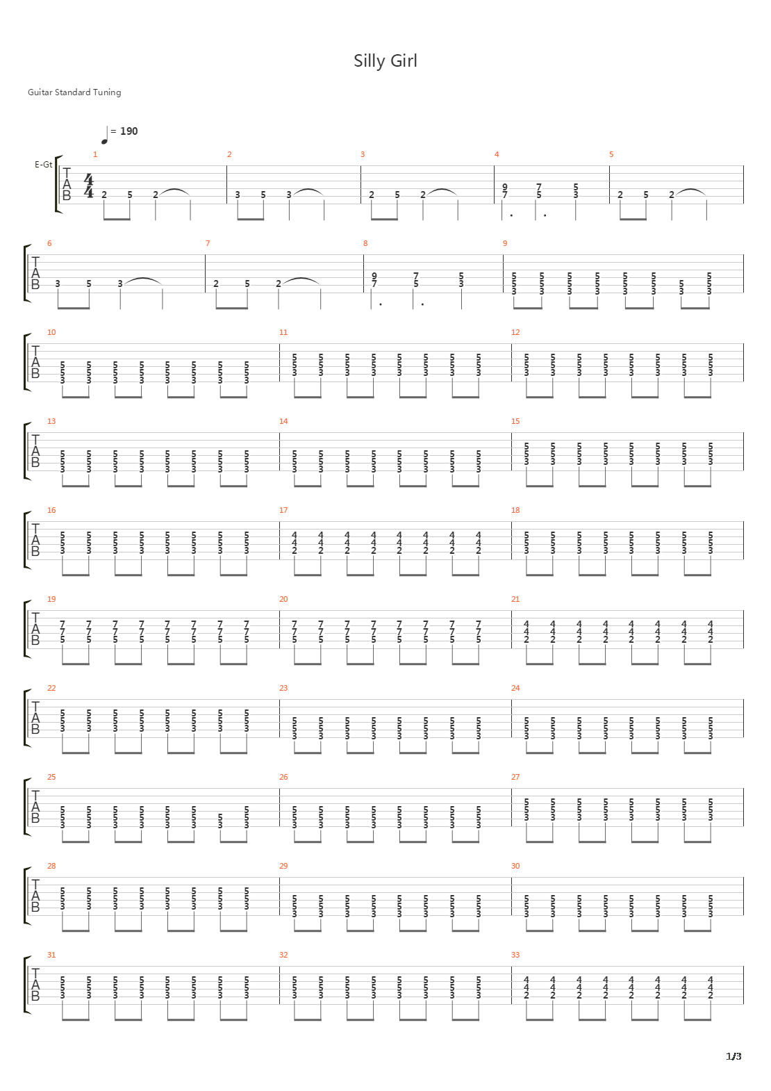 Silly Girl吉他谱