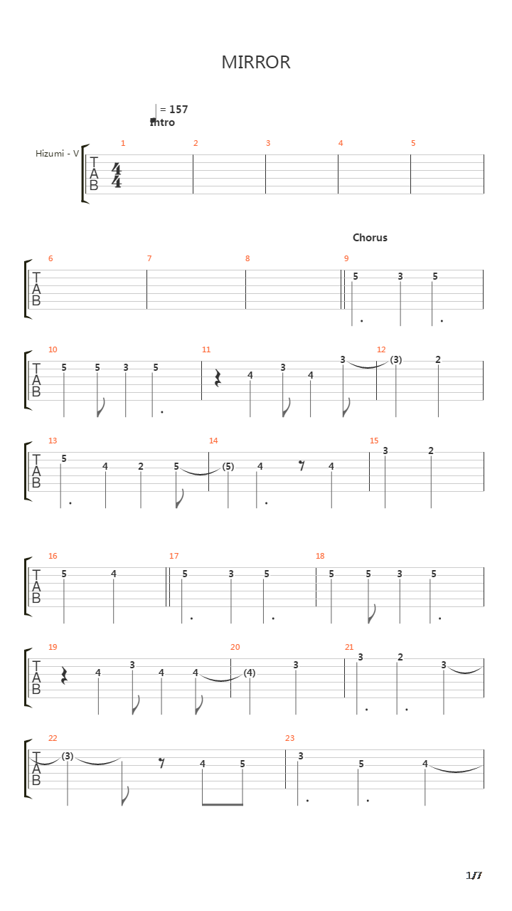 Mirror吉他谱