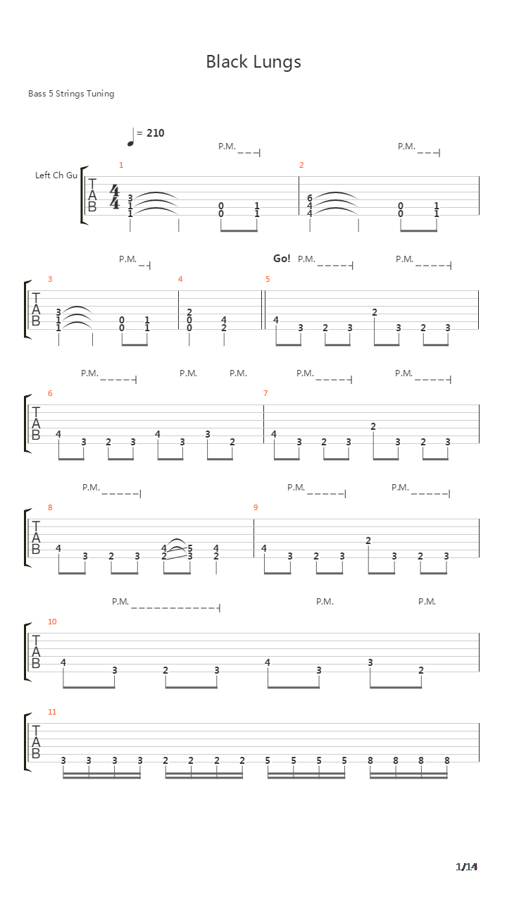 Black Lungs吉他谱