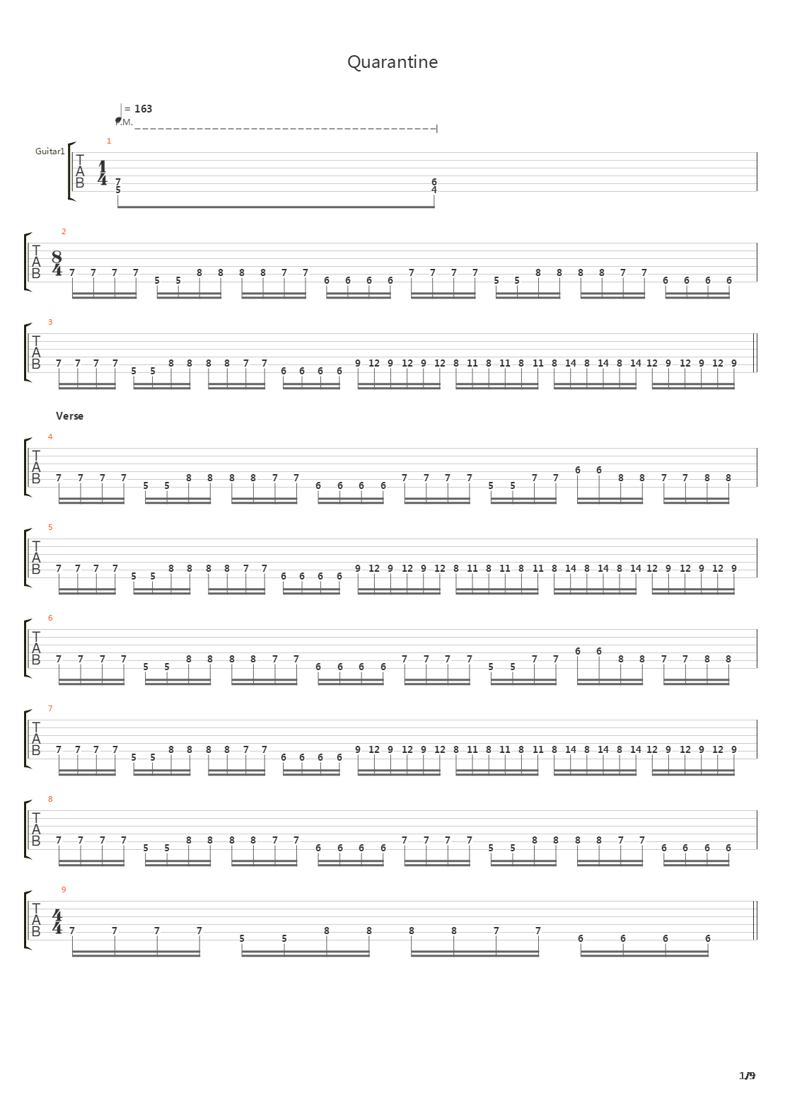Quarantine吉他谱