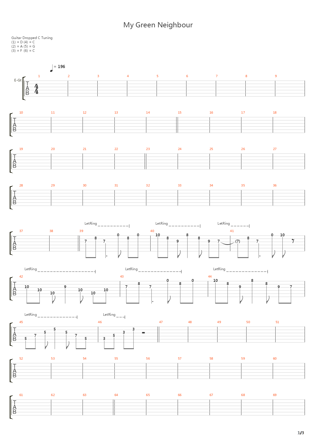 My Green Neighbour吉他谱