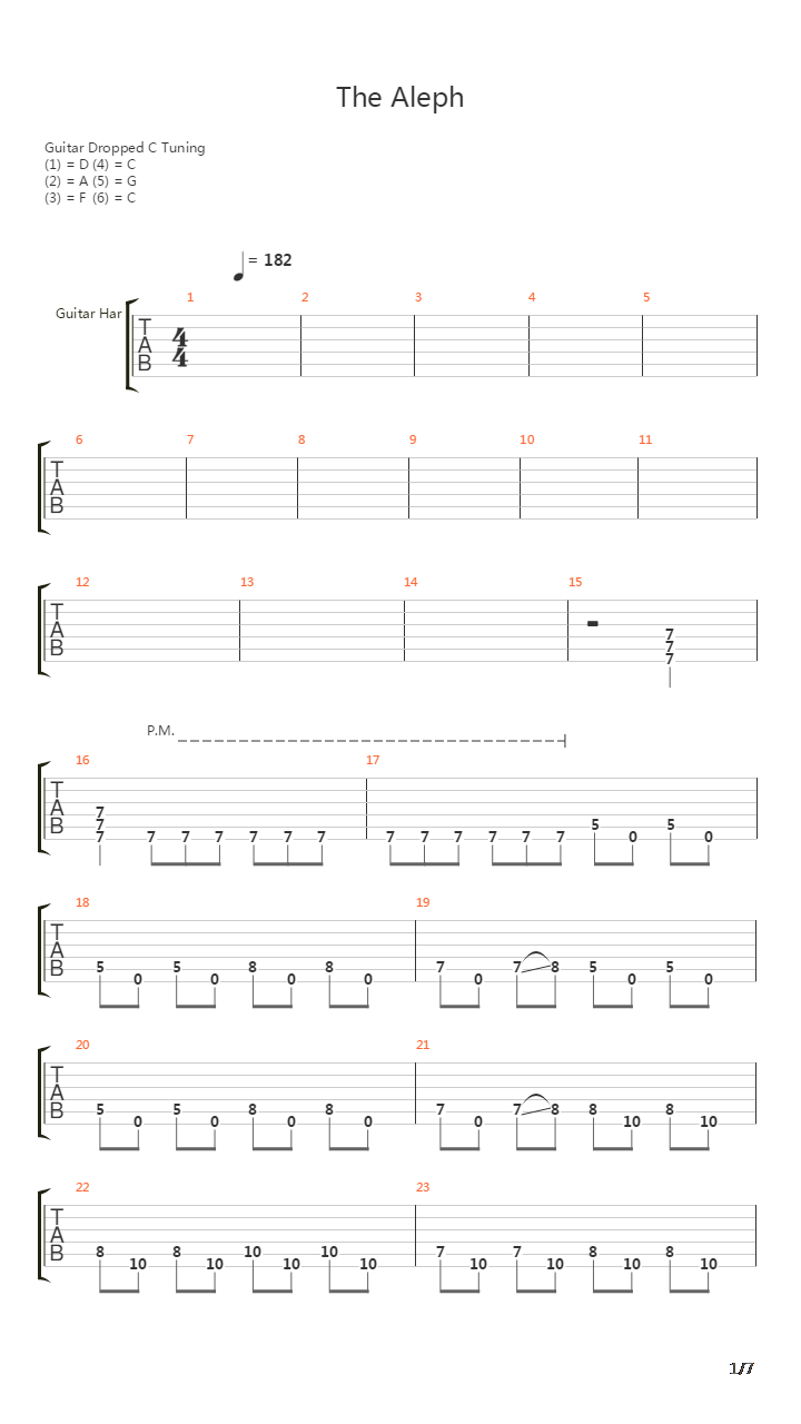 Aleph吉他谱