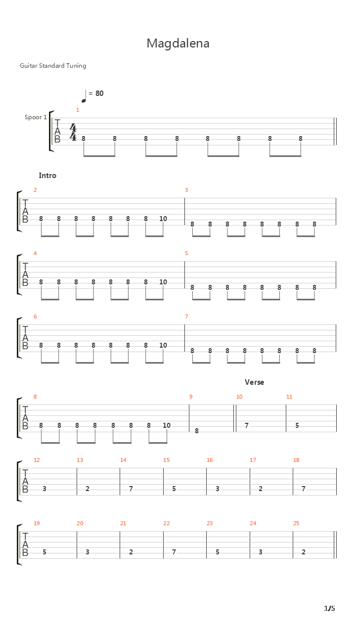 Magdalena吉他谱