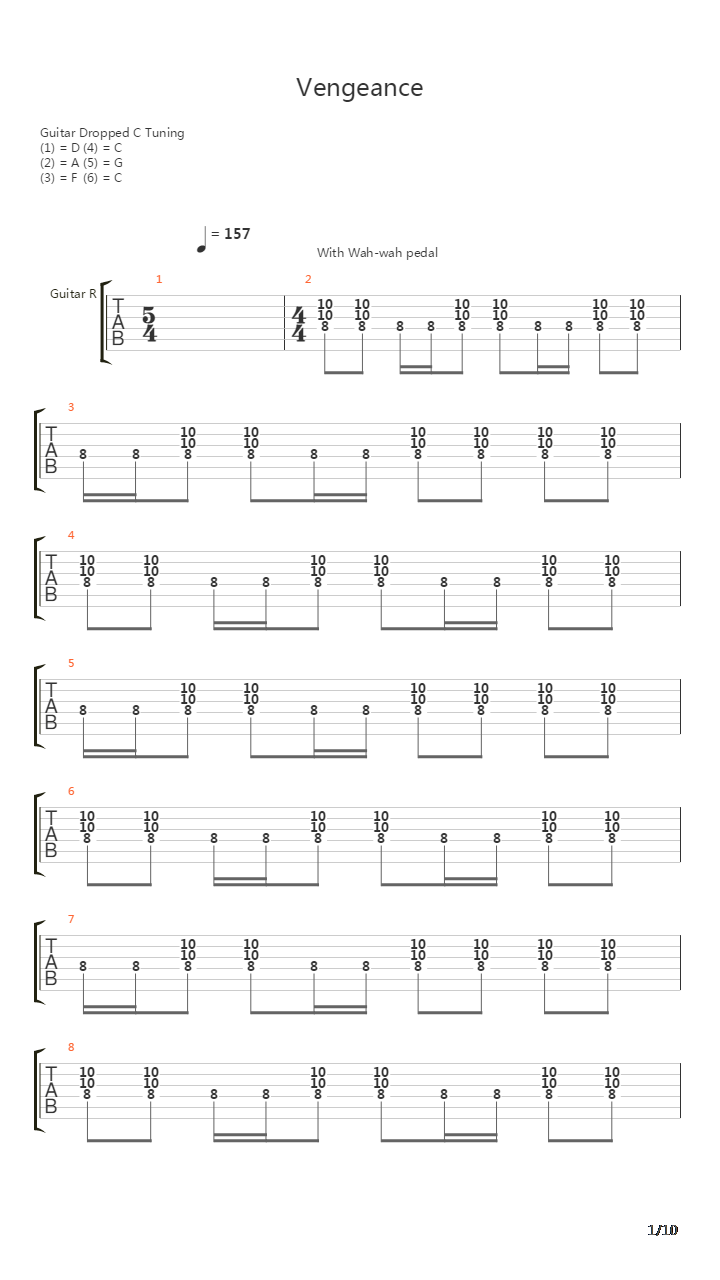 Vengeance吉他谱