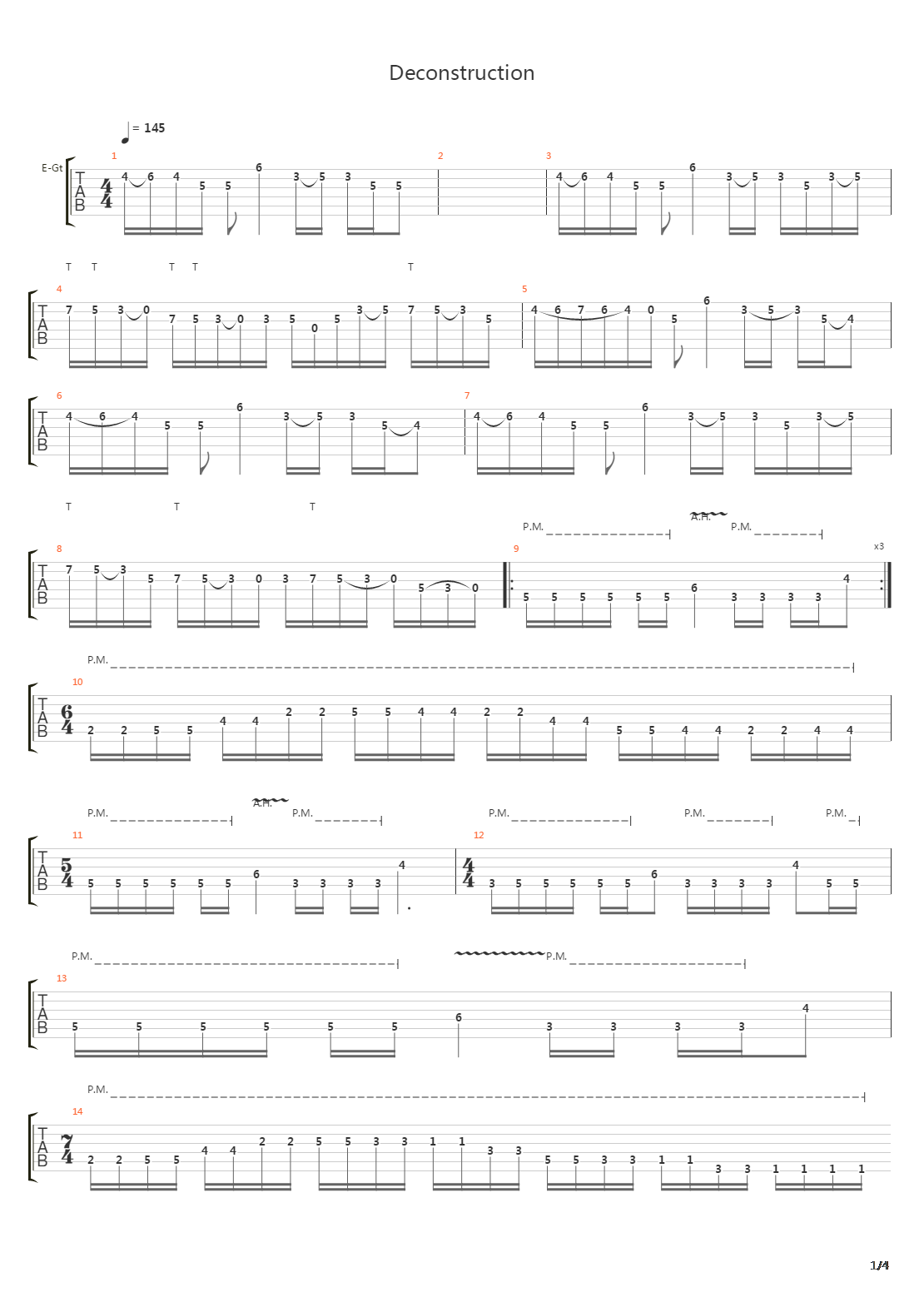 Deconstruction吉他谱
