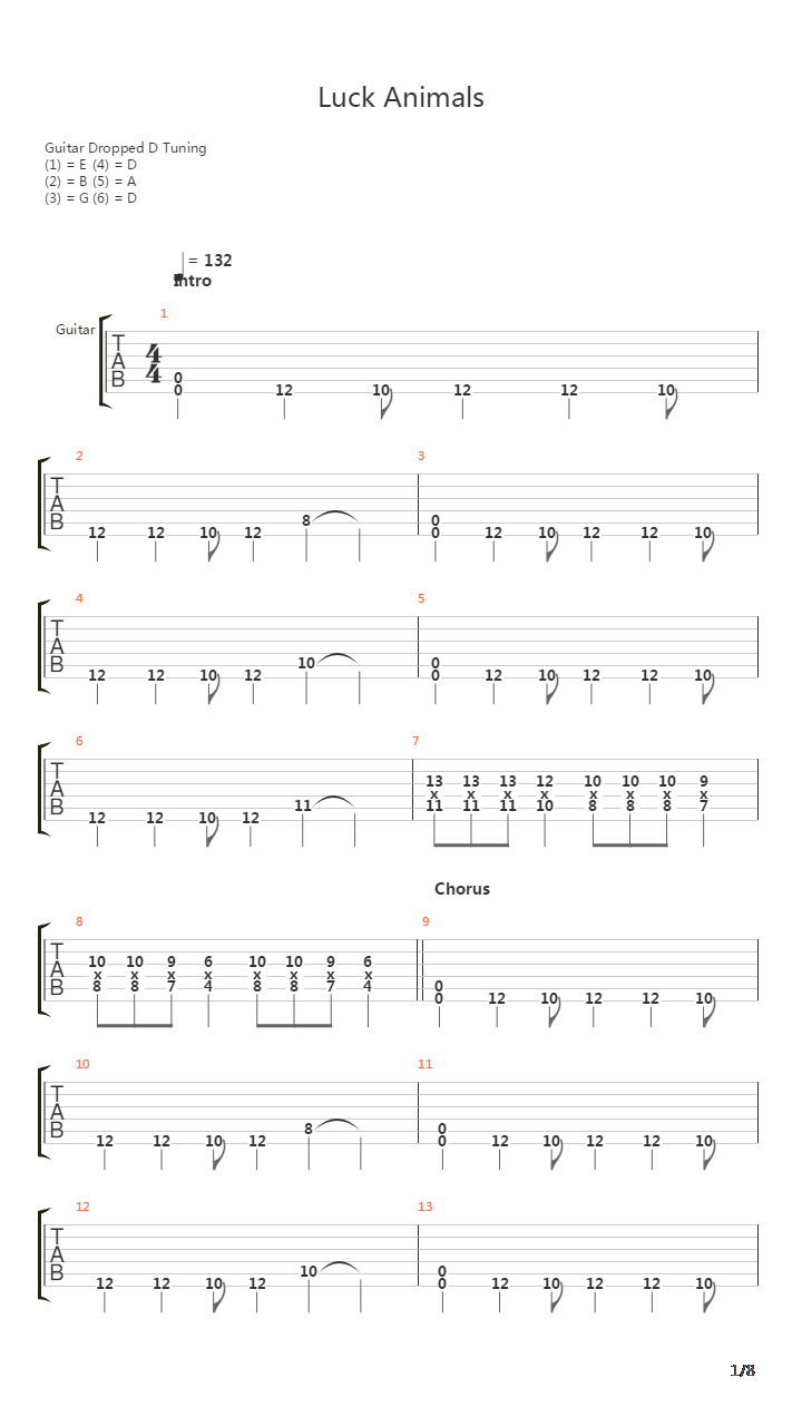 Lucky Animals吉他谱