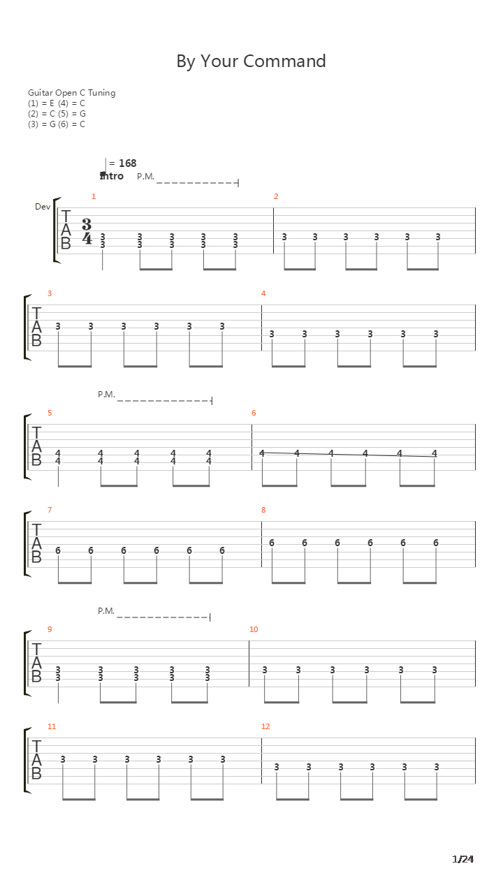 By Your Command吉他谱