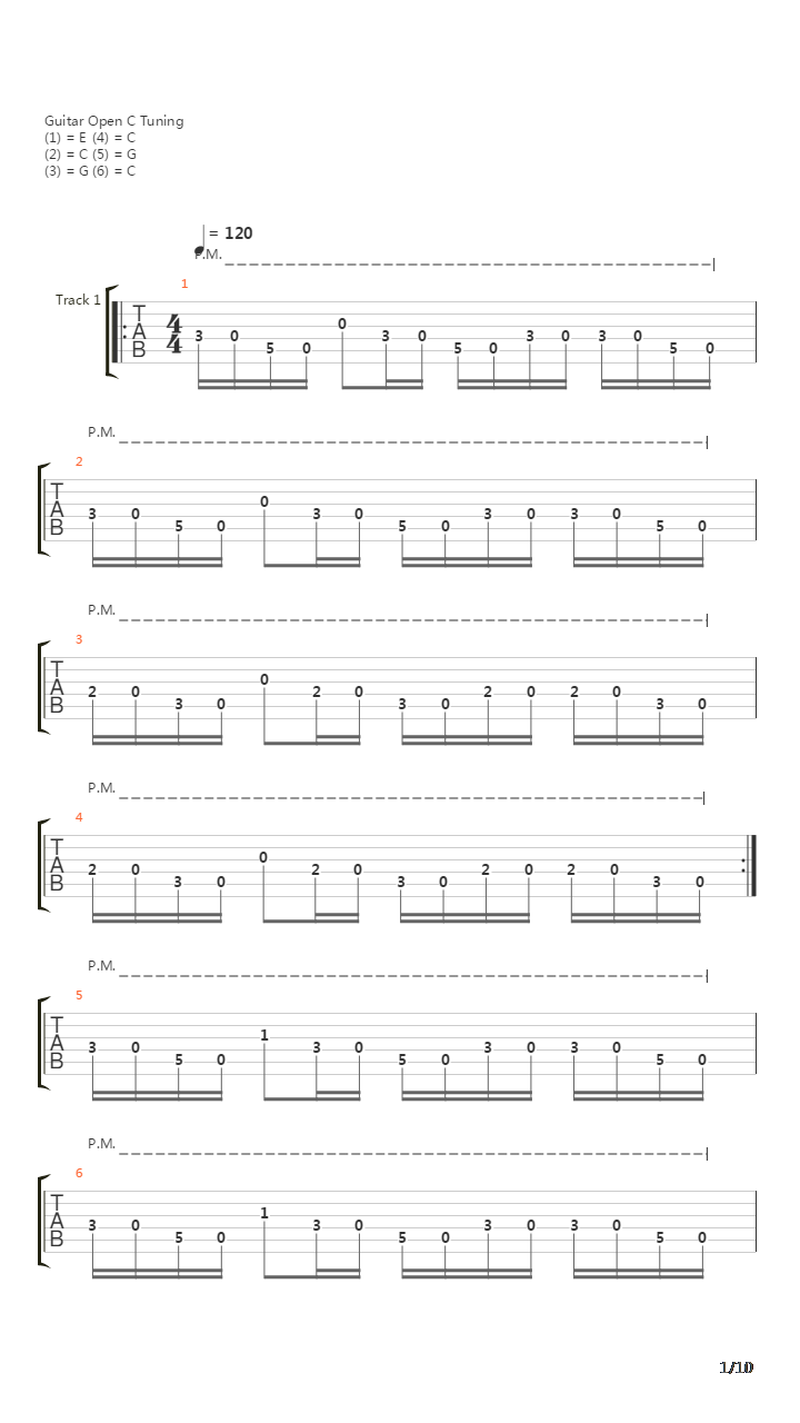 Coast吉他谱