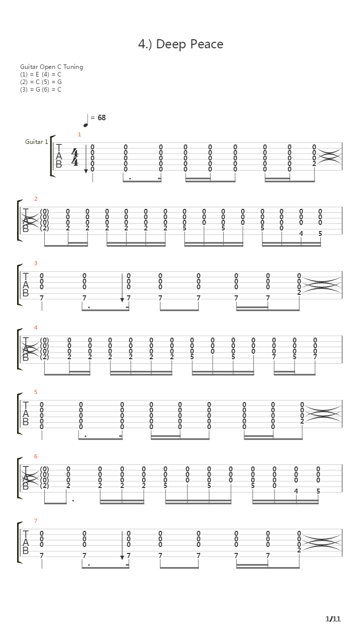 Deep Peace吉他谱