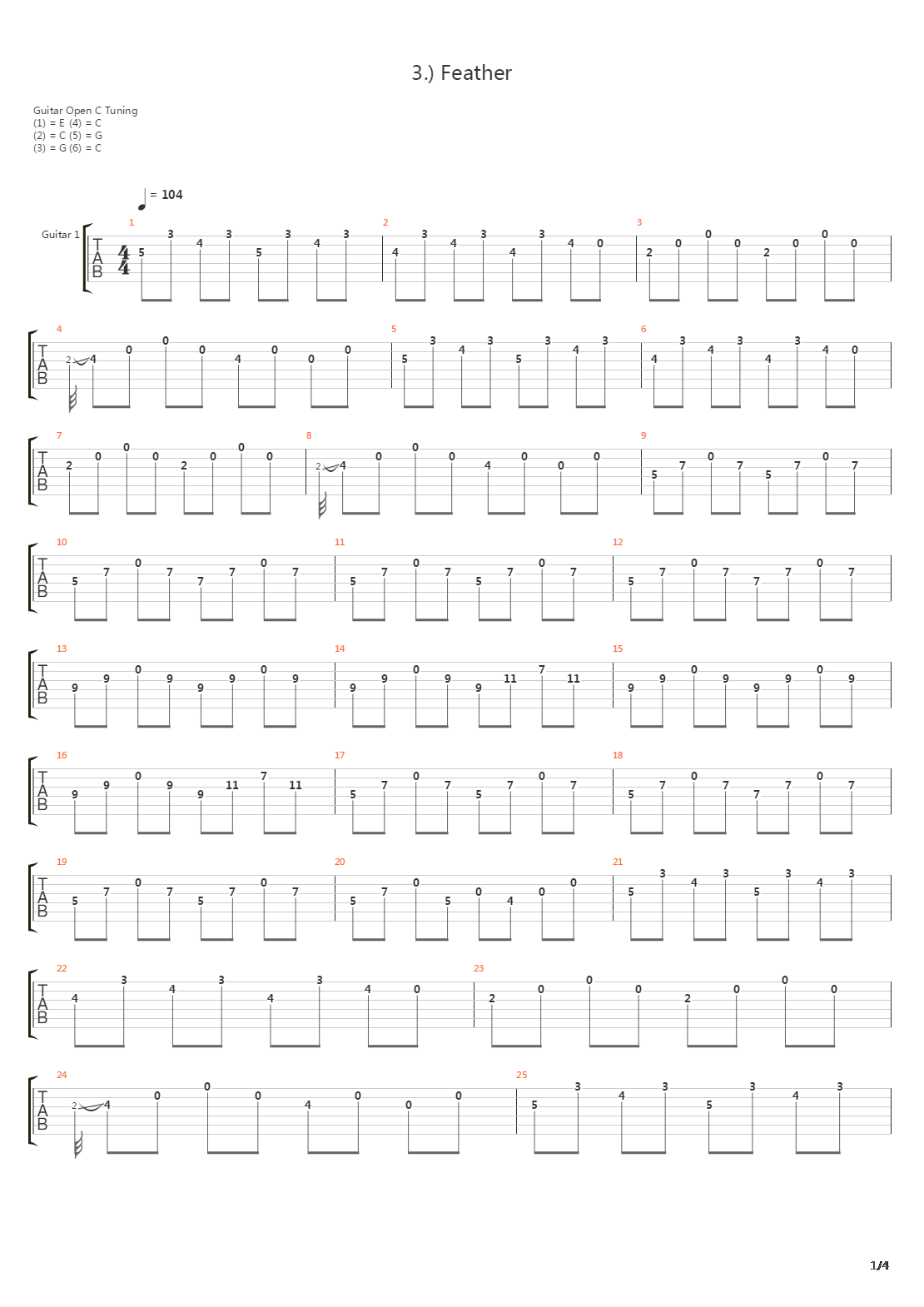 Feather吉他谱