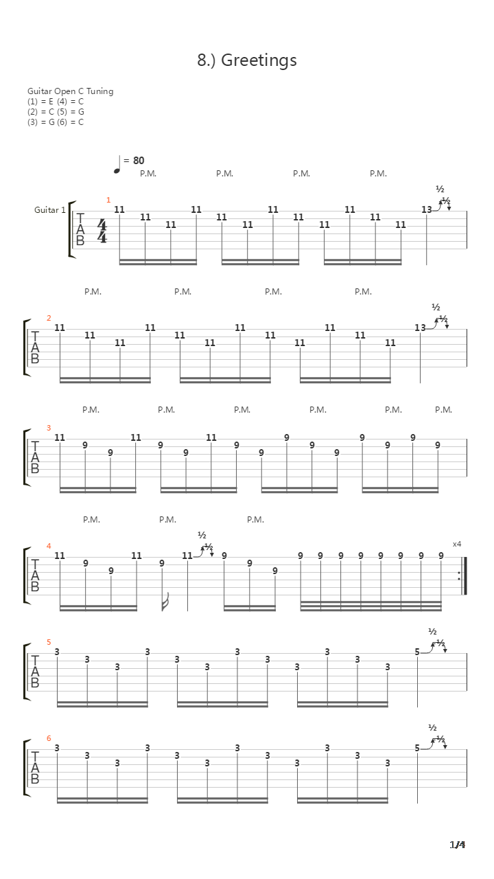Greetings吉他谱