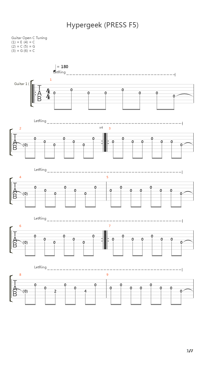 Hypergeek吉他谱