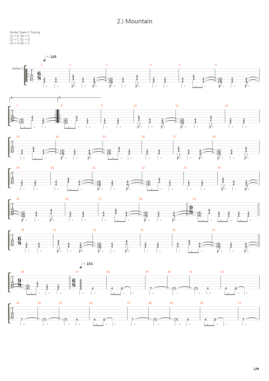 Mountain吉他谱