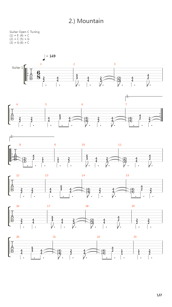 Mountain吉他谱