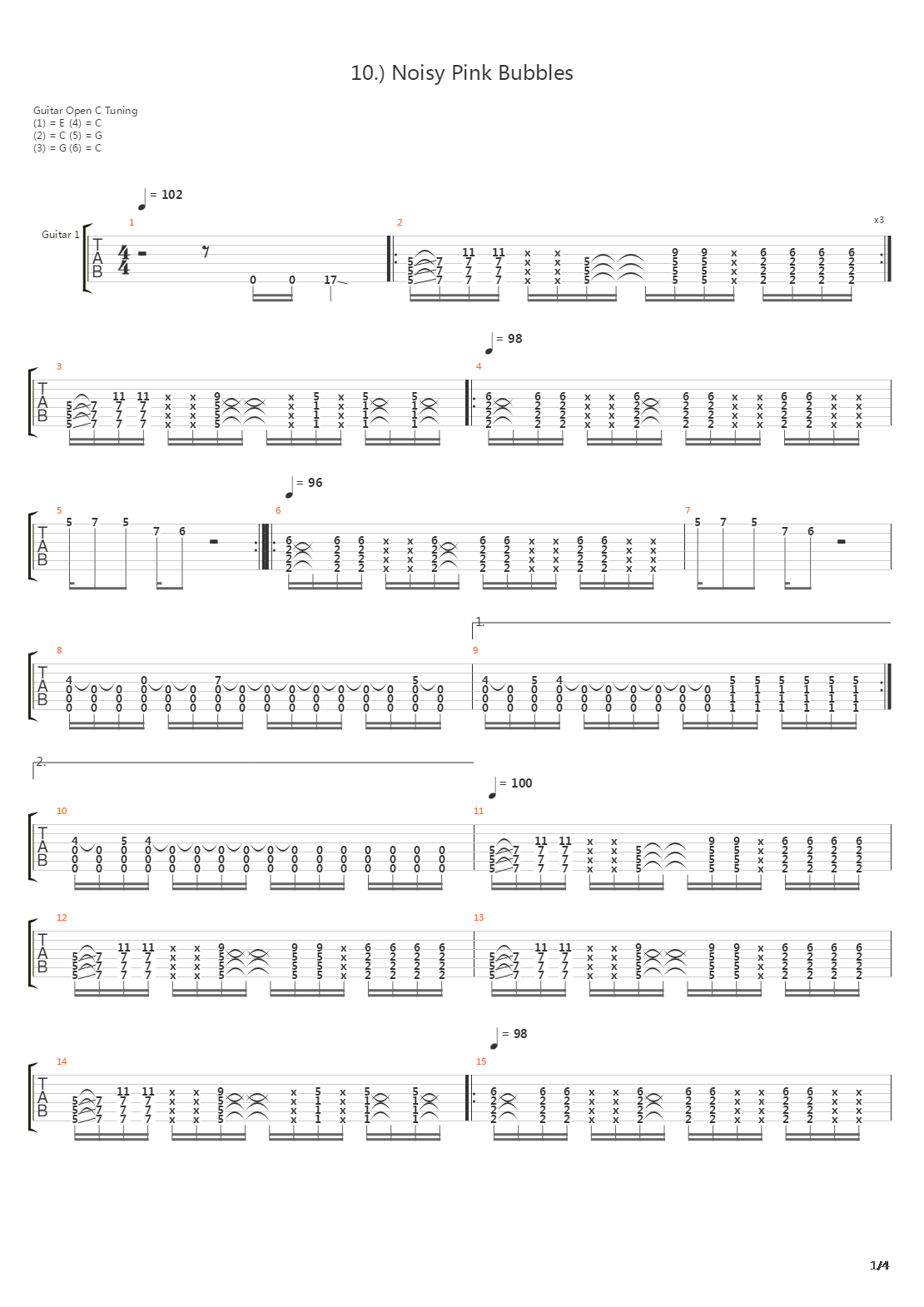 Noisy Pink Bubbles吉他谱