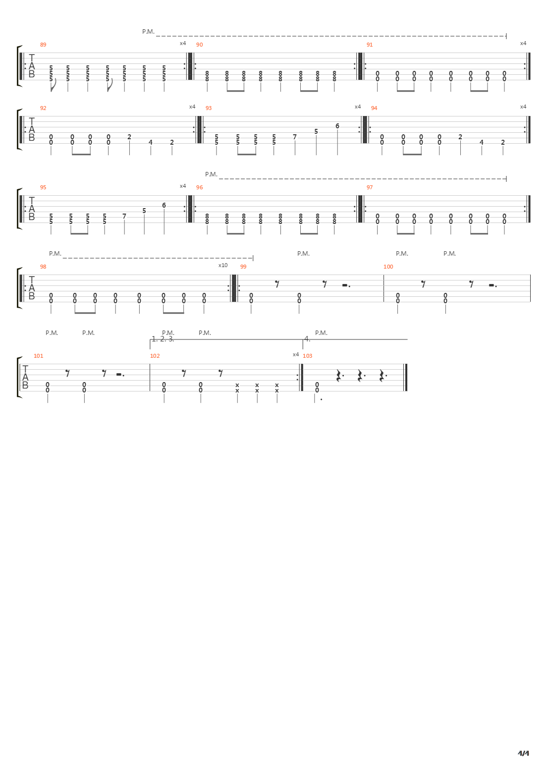 Om吉他谱