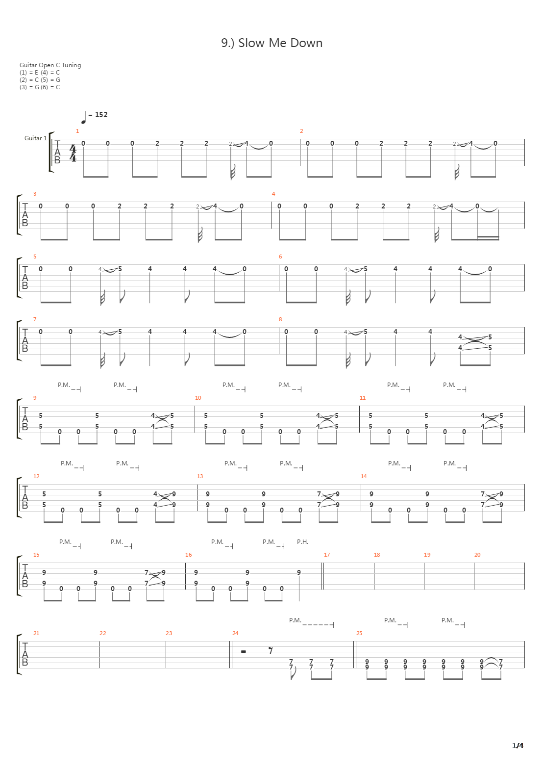 Slow Me Down吉他谱