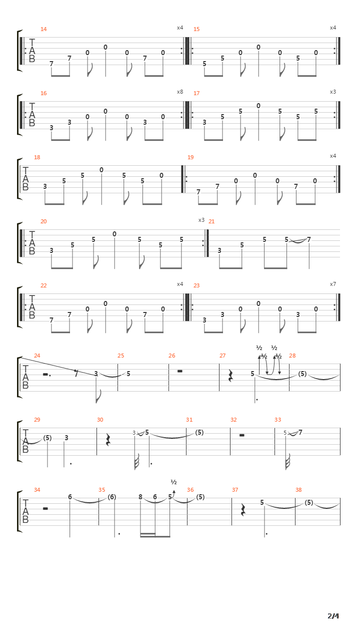 Terminal吉他谱