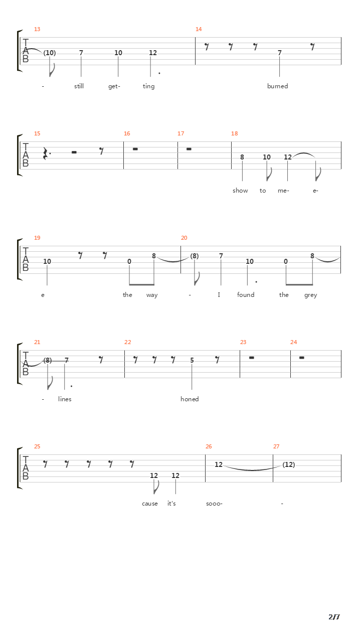 The Way Home吉他谱