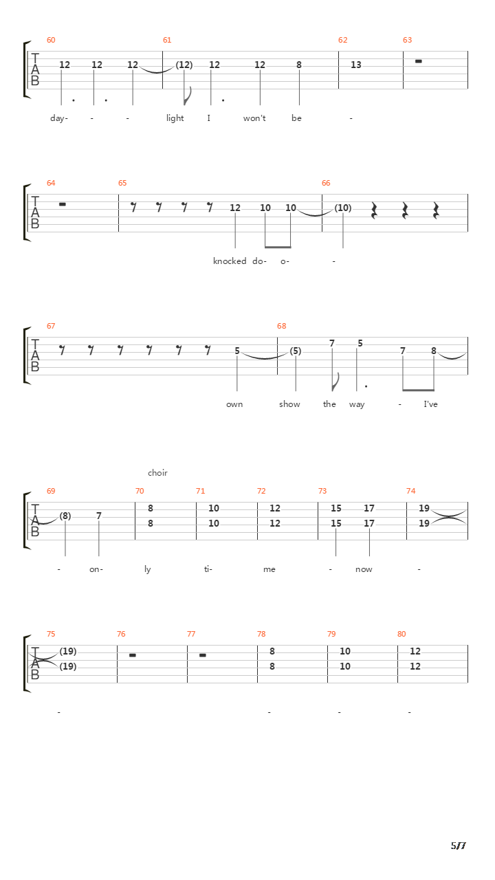 The Way Home吉他谱