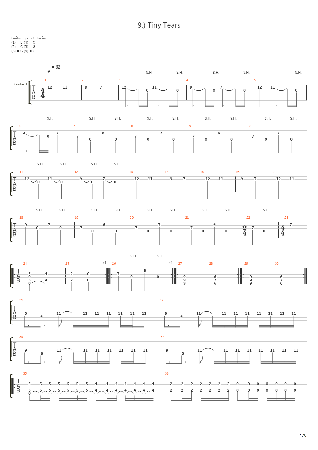 Tiny Tears吉他谱