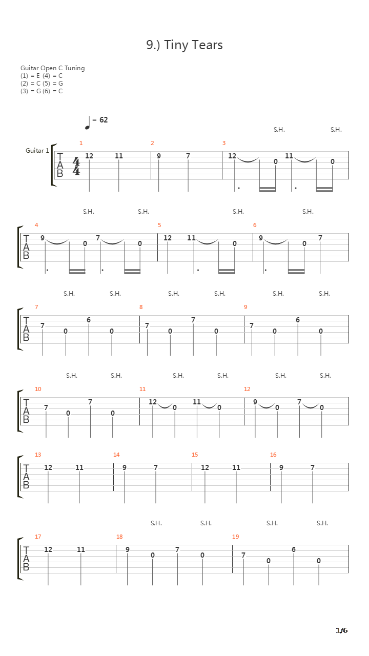 Tiny Tears吉他谱