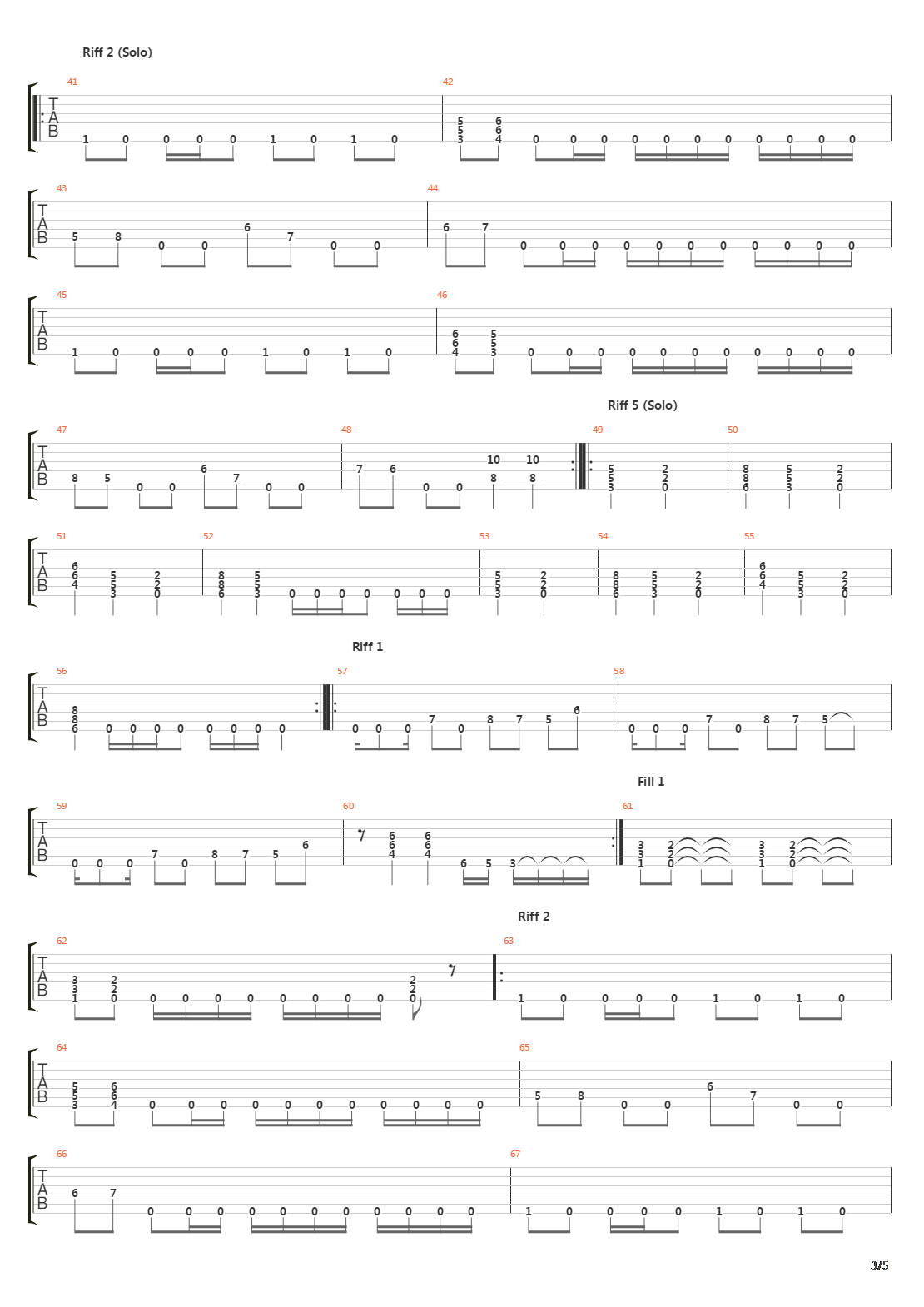 Acts Of Rage吉他谱