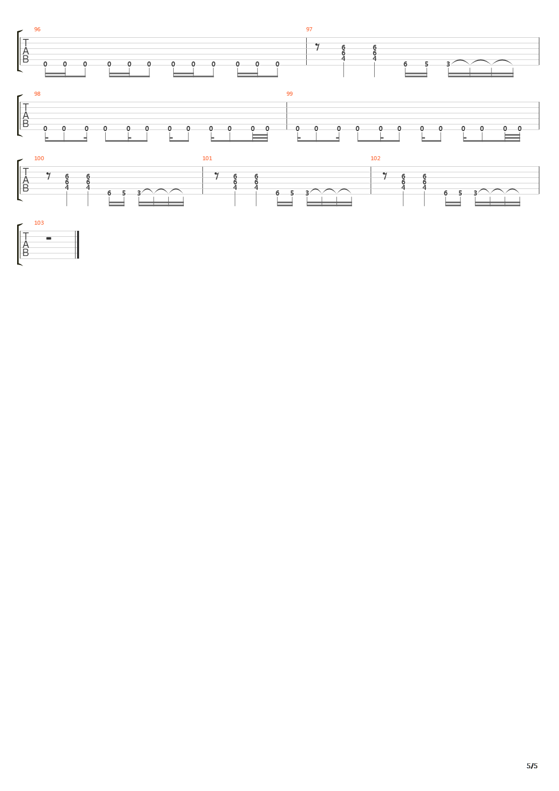 Acts Of Rage吉他谱