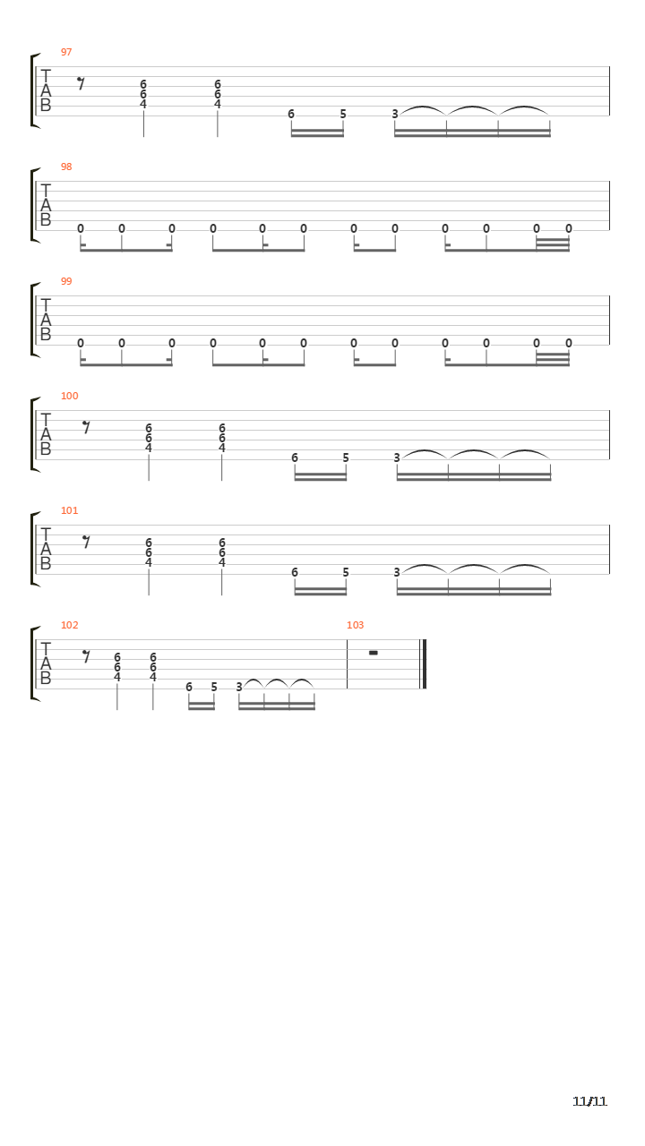 Acts Of Rage吉他谱