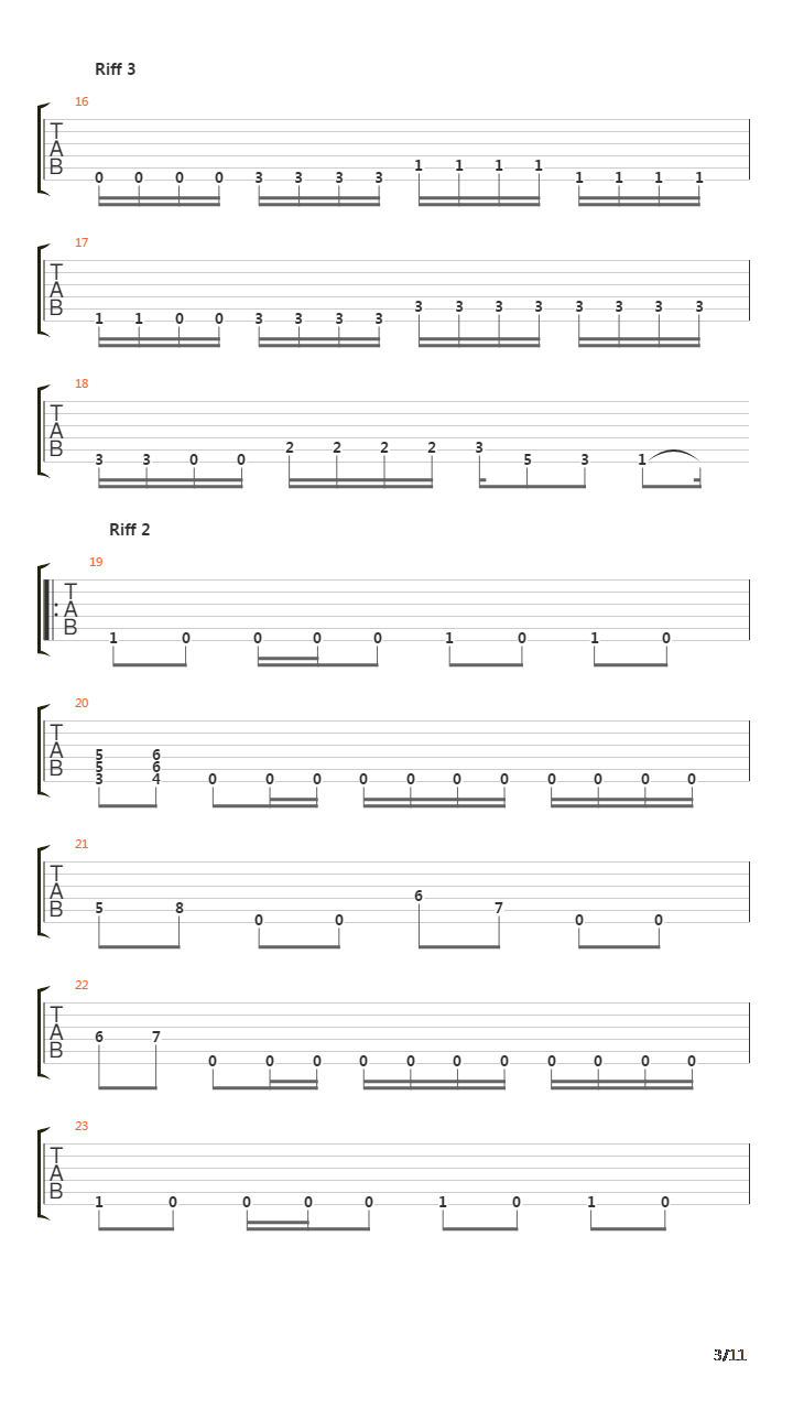 Acts Of Rage吉他谱