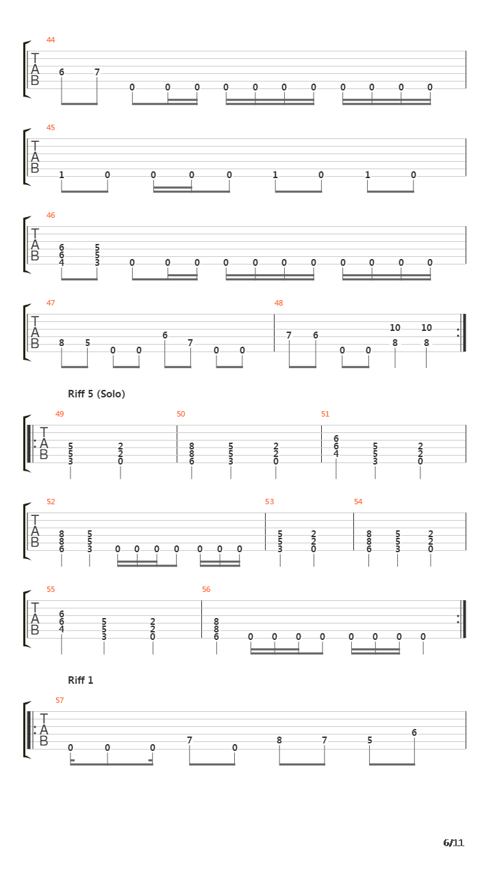 Acts Of Rage吉他谱