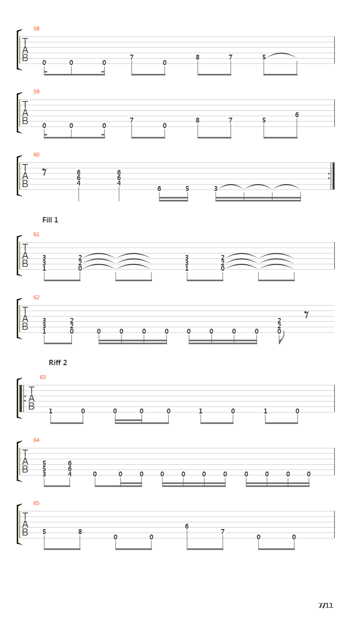 Acts Of Rage吉他谱