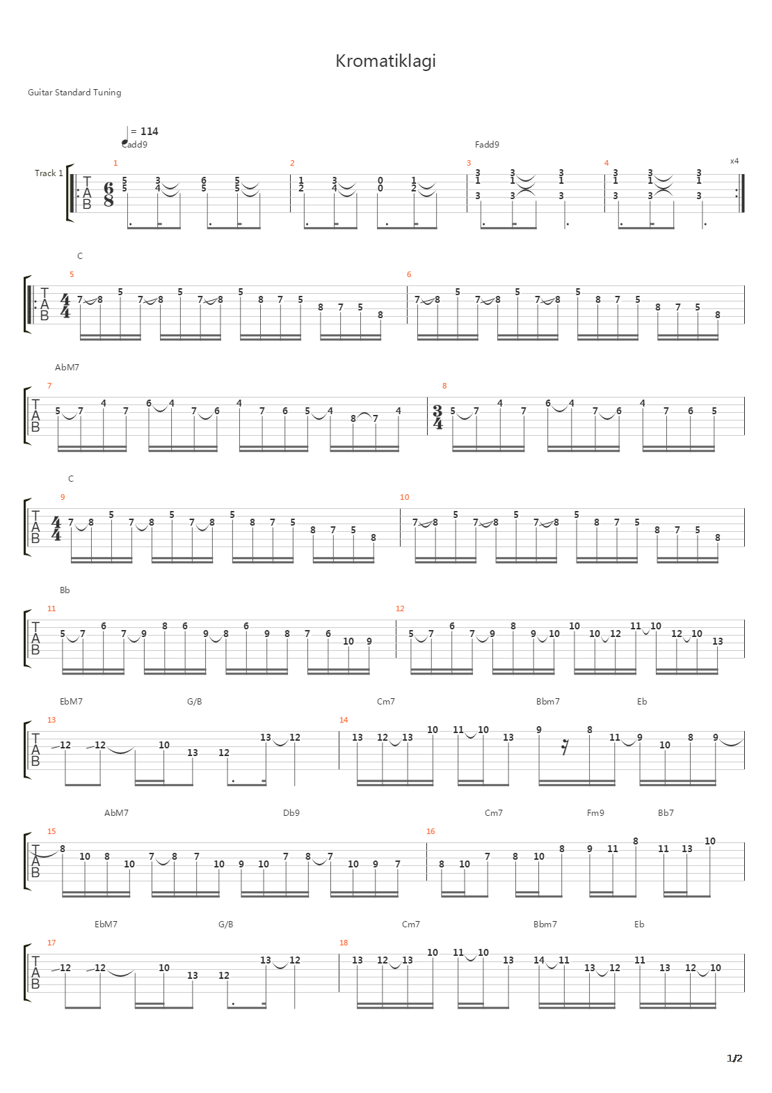 Kromatiklagi吉他谱