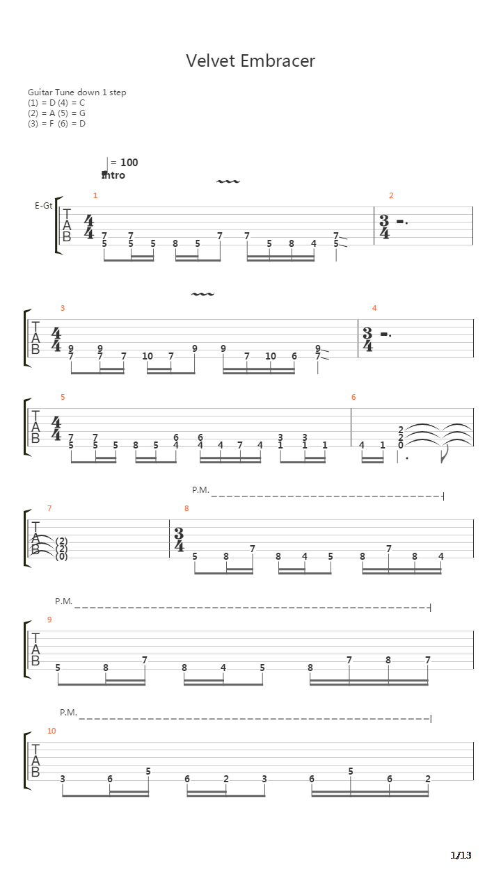 Velvet Embracer吉他谱
