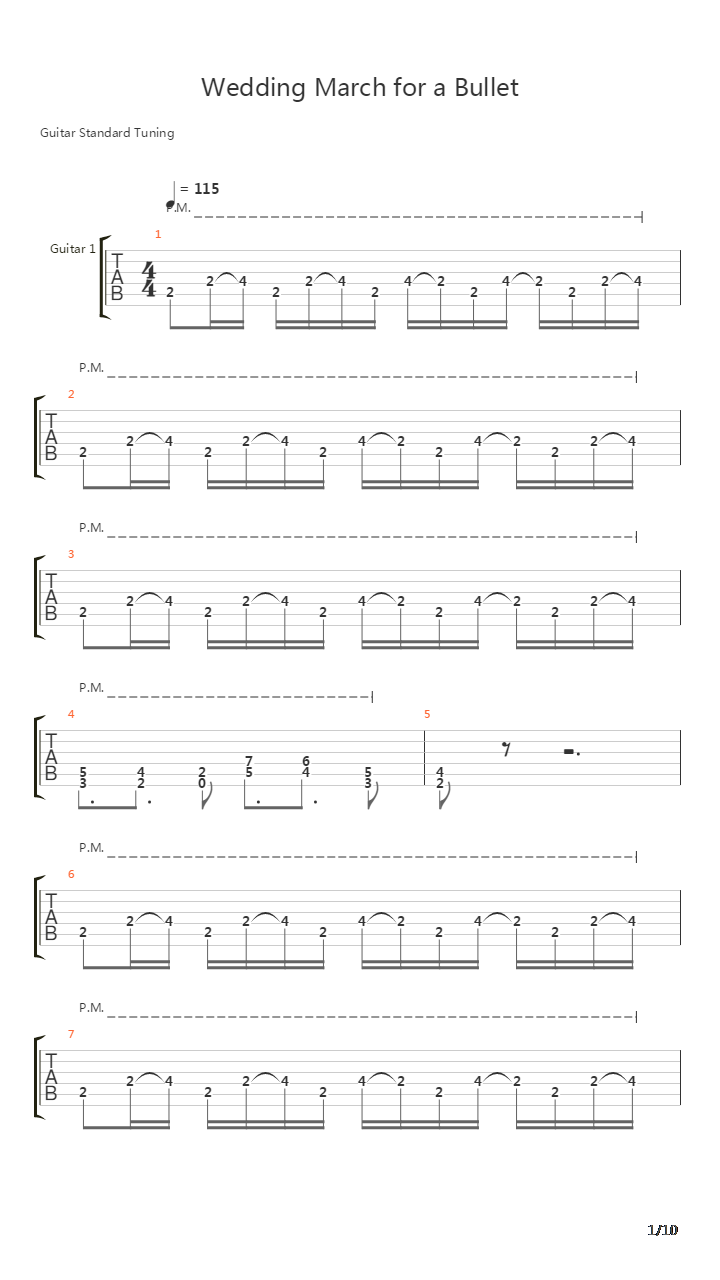 Wedding March For A Bullet吉他谱