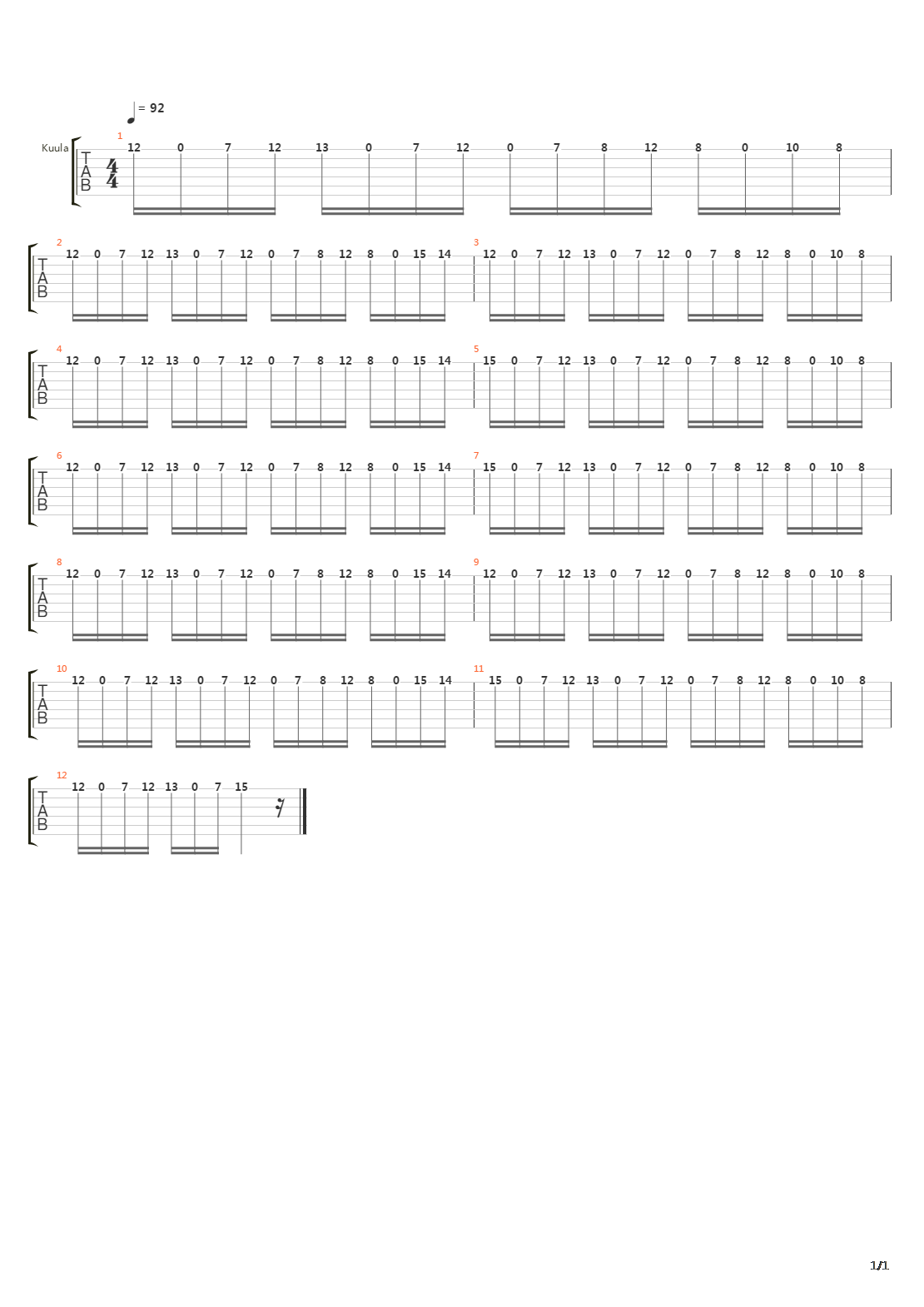 Core Of Lies吉他谱