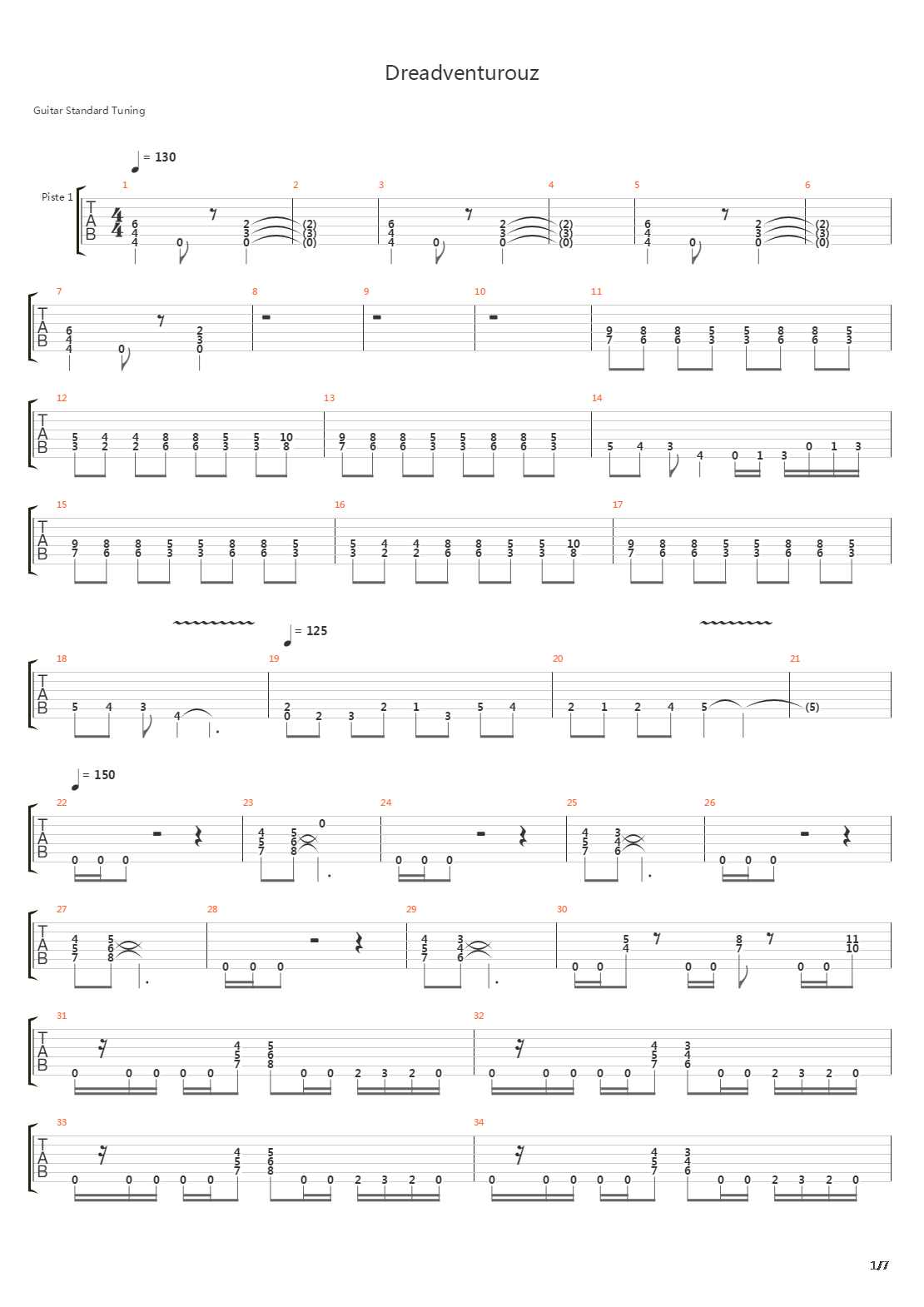 Dreadventurouz吉他谱