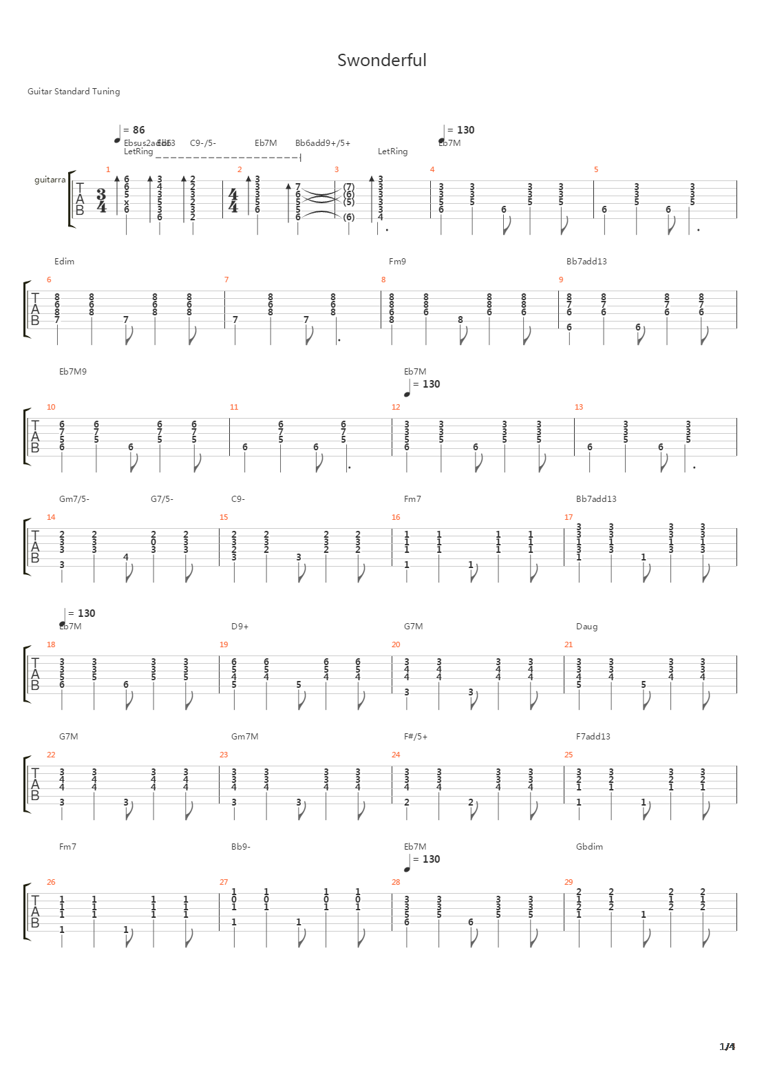 Swonderful吉他谱
